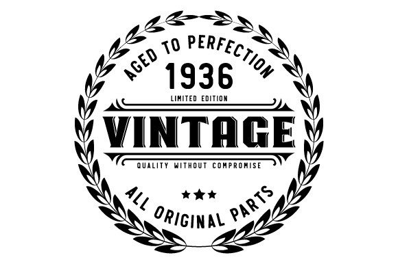 Download Vintage 1936 Aged to Perfection SVG EPS - Eps Collection
