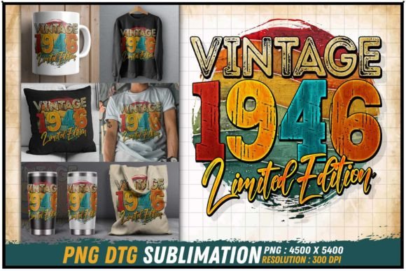 Download Vintage 1946 Limited Edition Retro Round - 1946 Collection