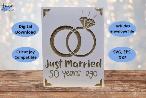 Download Just Married 50 Years Ago Card SVG - Married Collection
